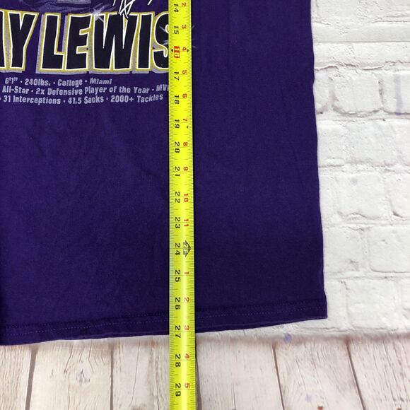 Vintage NFL Ravens Ray Lewis T-Shirt Career Statistics  Size Large M164 3 - Picture 3 of 12